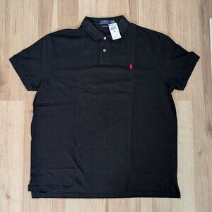 NWT Polo Ralph Lauren Custom Slim Fit Polo XXL classic black with red logo